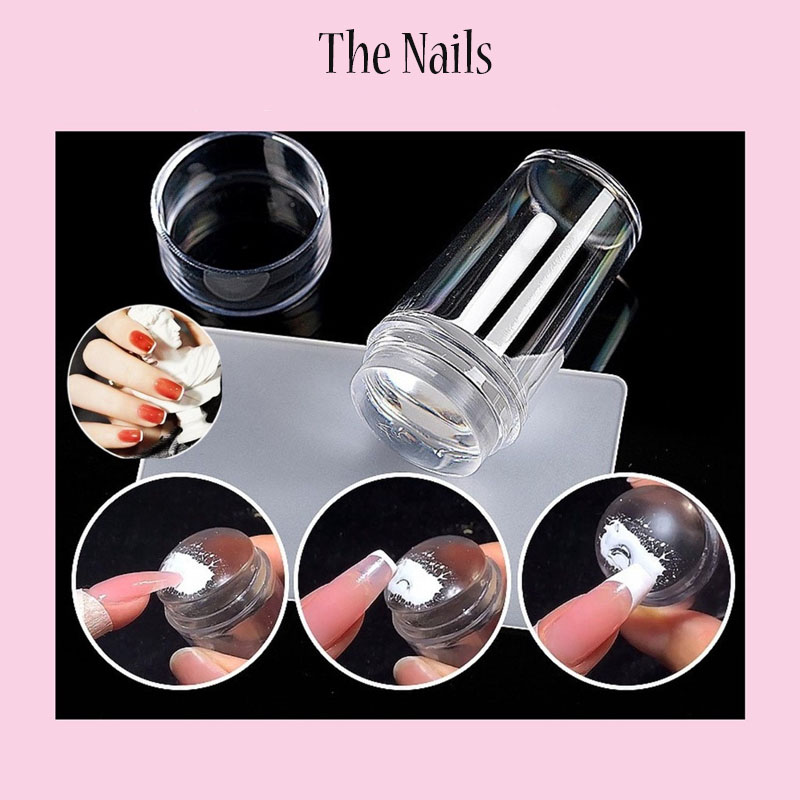 Con dấu silicon in hình nail french đầu móng tay