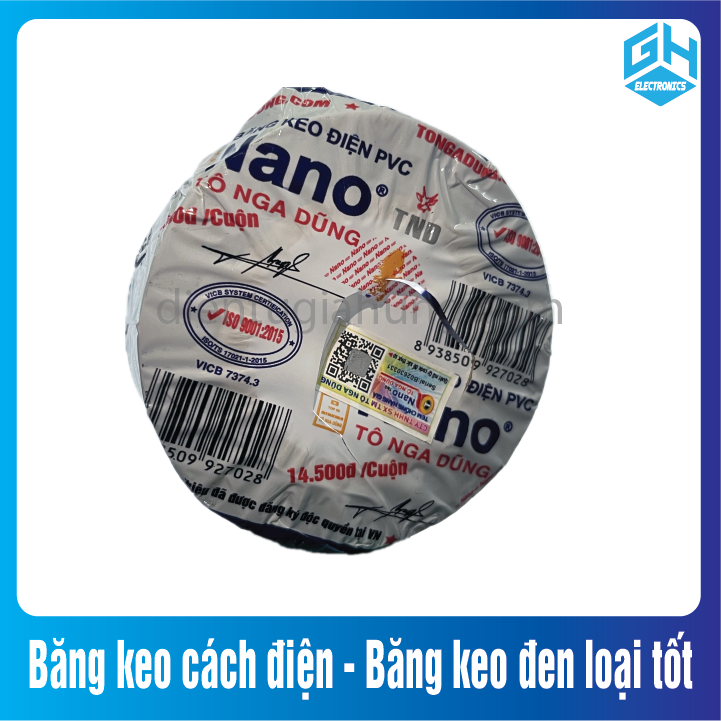1 cuộn băng keo cách điện - băng keo đen nano