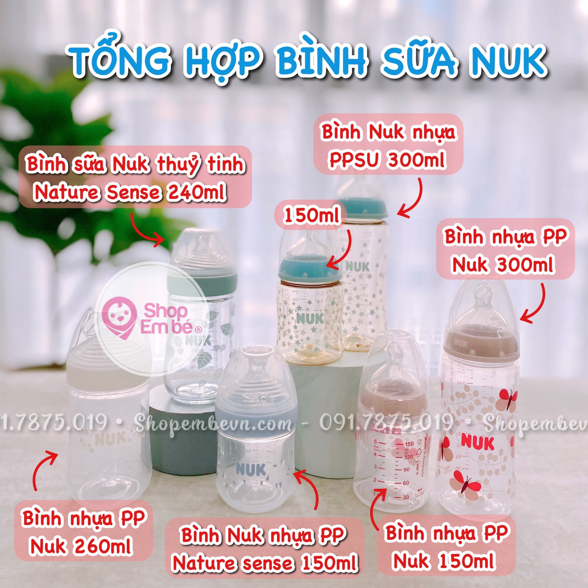 Bình Sữa Nuk Thủy Tinh
