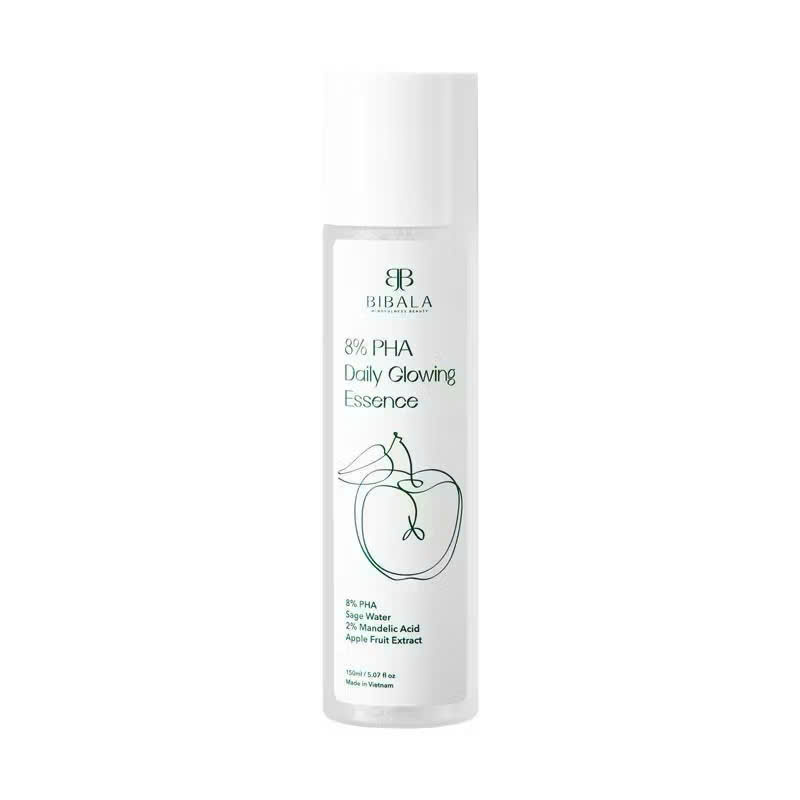 8% PHA Daily Glowing Essence 150 ml - Nước dưỡng sáng, tẩy TBC, ngừa mụn cho da Bibala