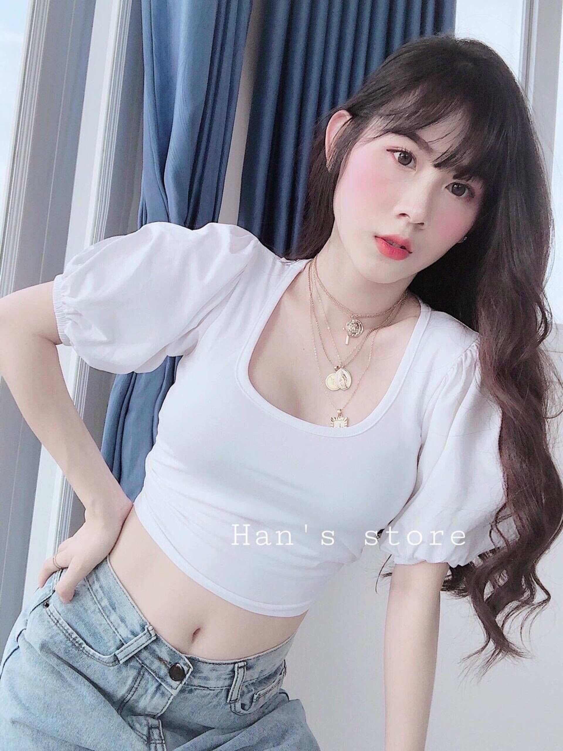 Áo Crop Top Thun Gân Thiết Kế Hở Lưng Dễ Thương MTB