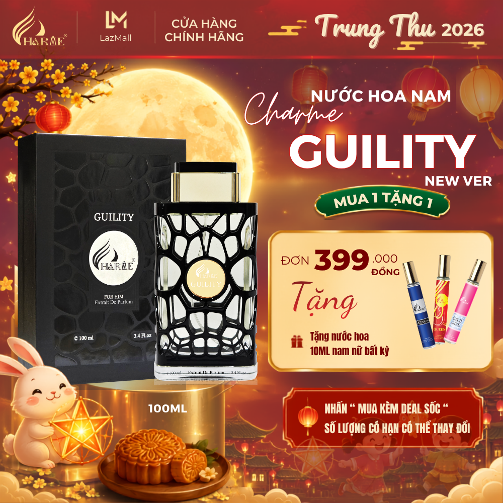 [Tặng chai 10ml] Nước Hoa Nam CHARME GUILITY 3ml|10ml|100ml Bí Ẩn, Lịch Lãm