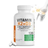 Vitamin K2 (MK7) với D3 cho sức khỏe xương và tim mạch 5000 IU Vitamin D3 và 90 mcg Vitamin D và K dễ nuốt