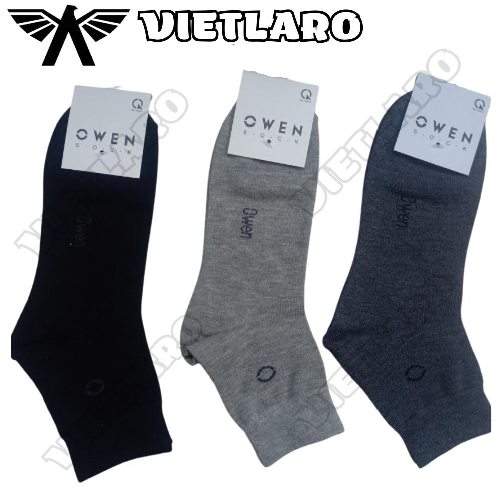 Tất nam Owen, vớ nam cổ dài, chất liệu 100% Cotton bền dẹp không bai dão, khử mùi