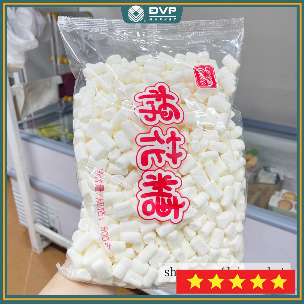 Kẹo xốp Marshmallow trắng, kẹo nougat trắng 500G