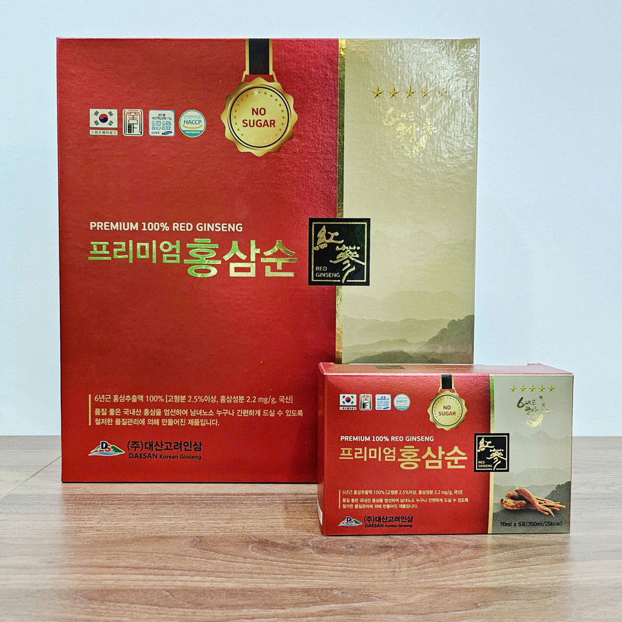 Daesan No Sugar Korean Red Ginseng Drink, 70ml X 30 Packs