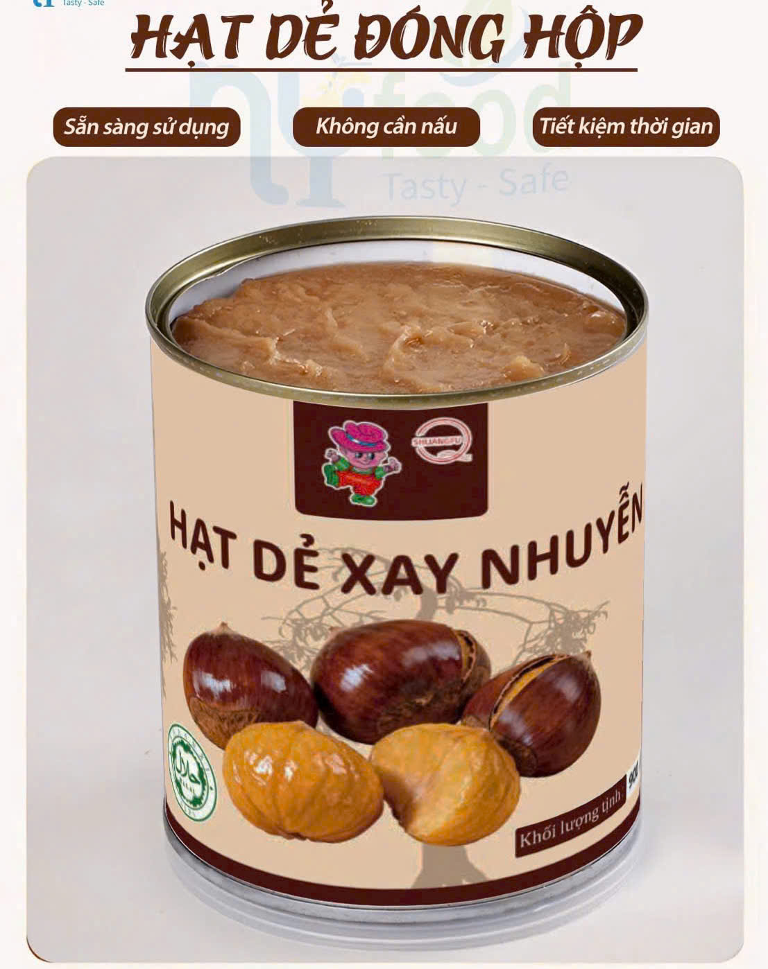 Sốt Hạt Dẻ xay nhuyễn - Lon 900gram