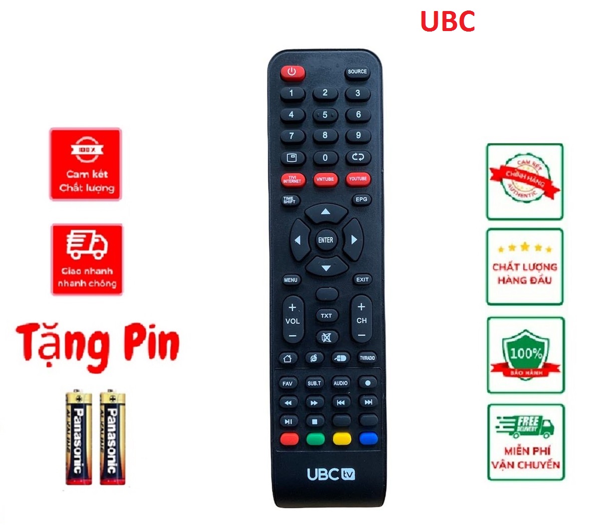 Điều khiển tivi ubc,Remote điều khiển tivi UBC hàng tốt mới 100%