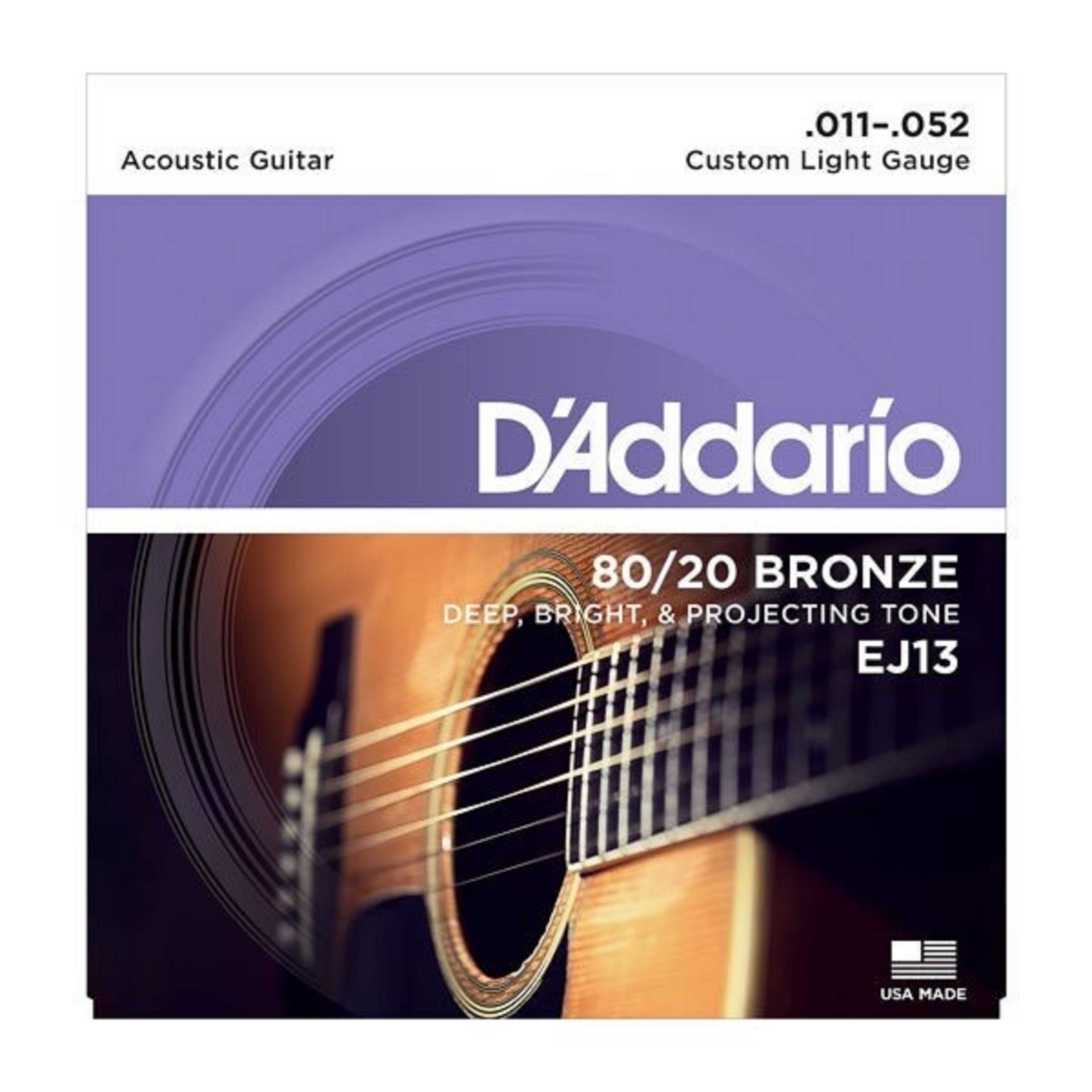 Bộ 6 dây guitar acoustic d'addario ej13
