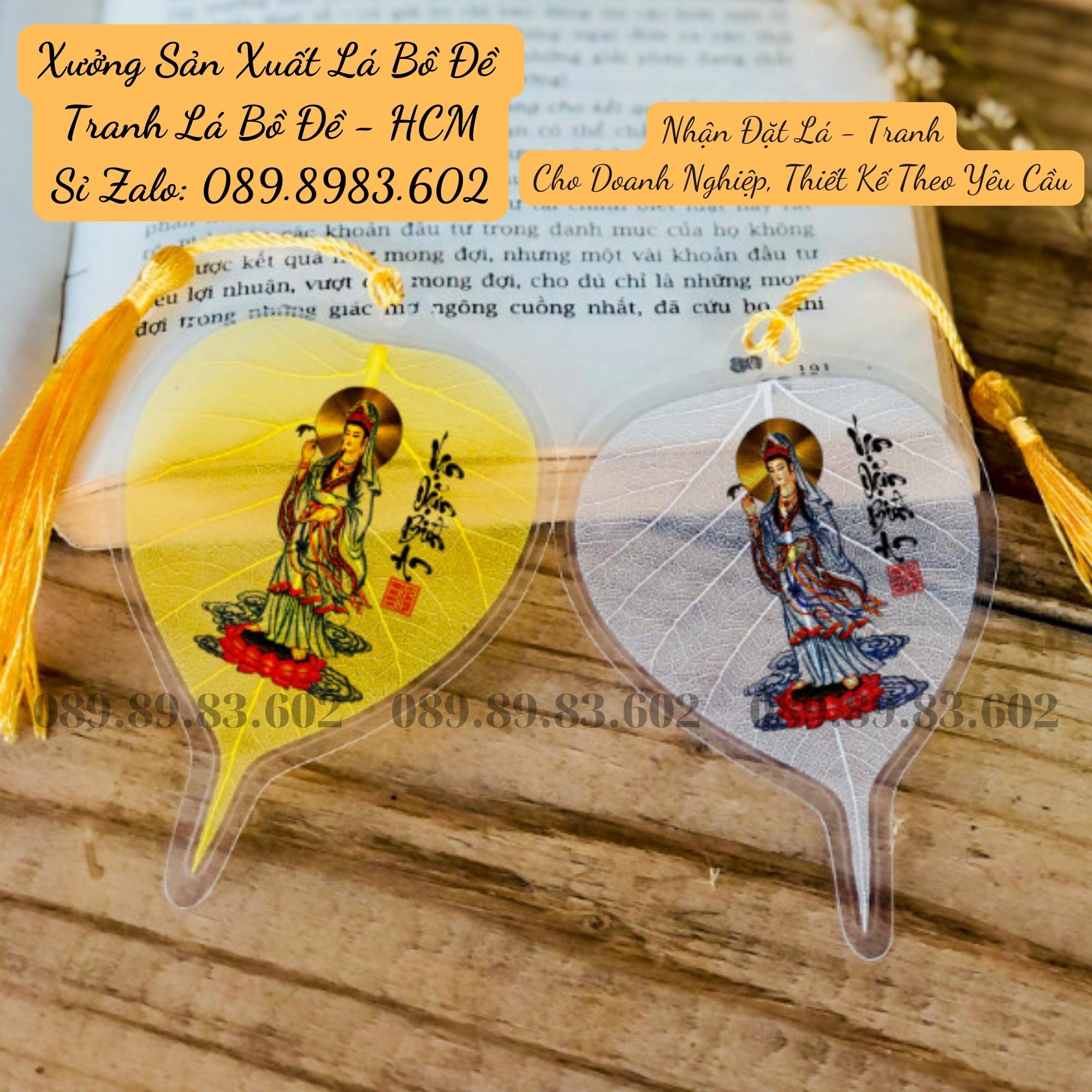 Lá bồ đề - hình bồ tát vạn dặm bình an - quà tặng ý nghĩa