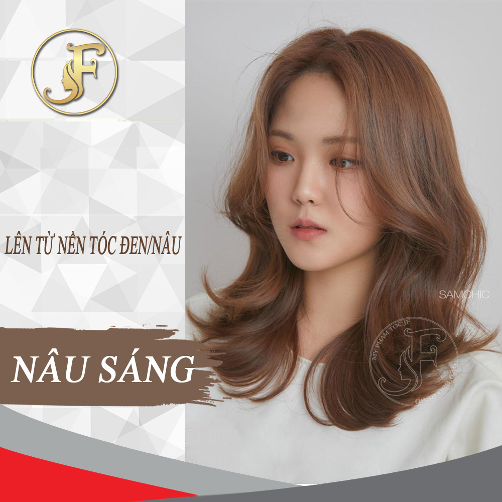 Tuýp kem nhuộm tóc tại nhà nâu sáng-Nhuộm Nền Tóc Đen/Nâu - Tặng kèm oxy
