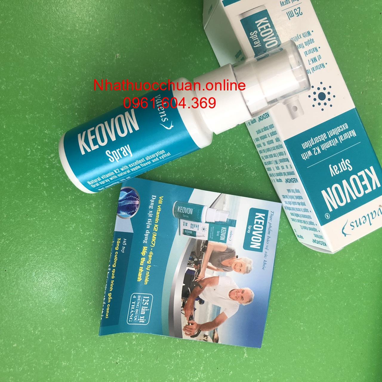 Keovon Spray Vitamin K2 (MK7 tự nhiên) Dạng Xịt - Kích thích tăng chiều cao cho trẻ em