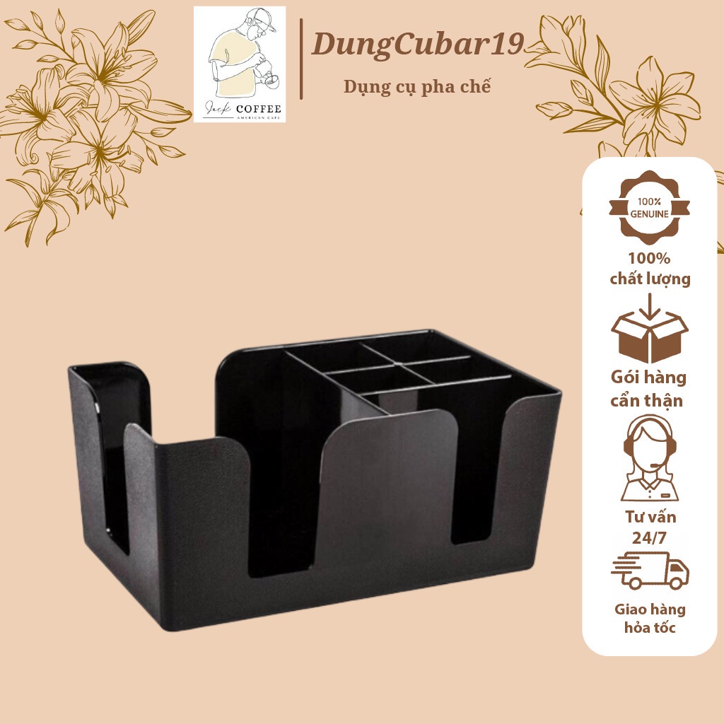 Khay đựng dụng cụ bar bar caddy - khay đựng ống hút, khăn giấy,... pha chế - dụng cụ pha chế