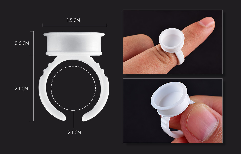 100C/1 Gói - Nhẫn Đựng Mực - NHẫn Đựng Sáp Khắc- Hỗ TRợ Phun Xăm