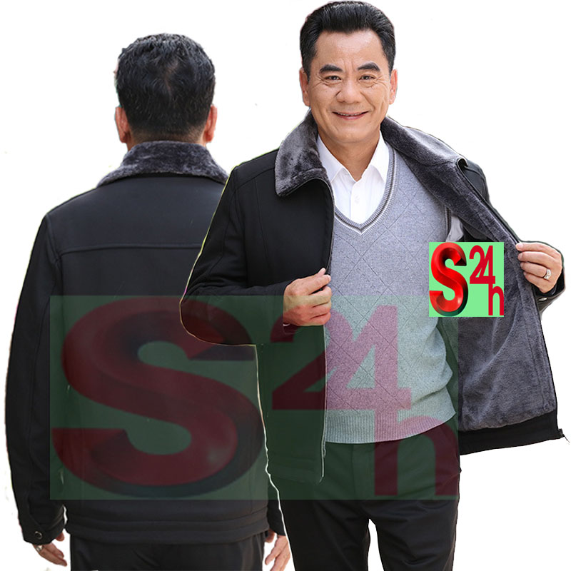 Áo khoác lót lông ấm áp tặng bố AKB01