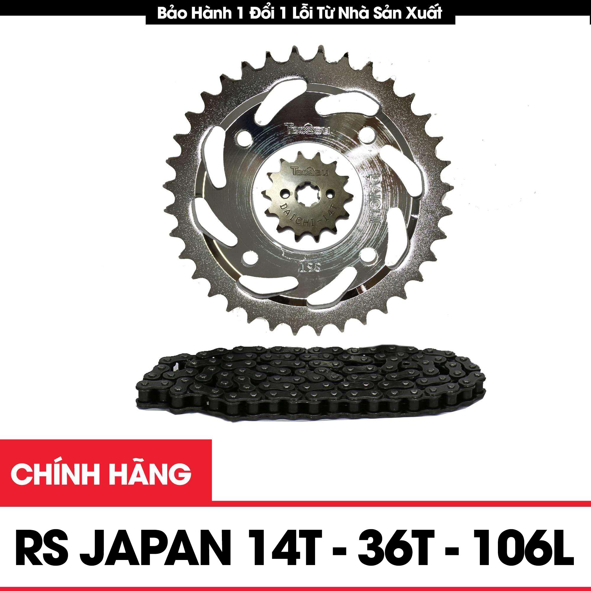 Bộ nhông xích, nhông sên đĩa RS Japan chính hiệu Daichi thông số (14T-36T–106L) công nghệ đột dập, sơn tĩnh điện + Bảo hành 6 tháng 1 đổi 1 daichi.vn