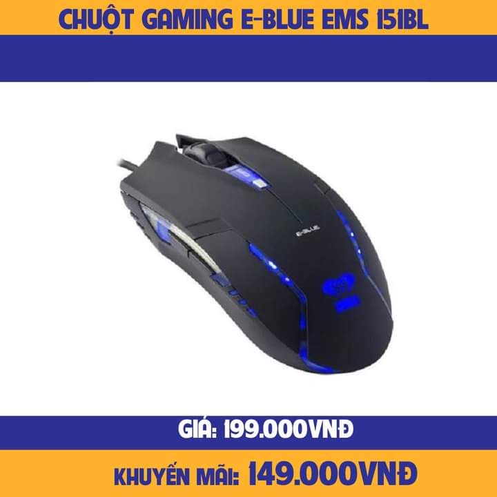 Chuột gaming e-blue cobra ems151- hàng chính hãng