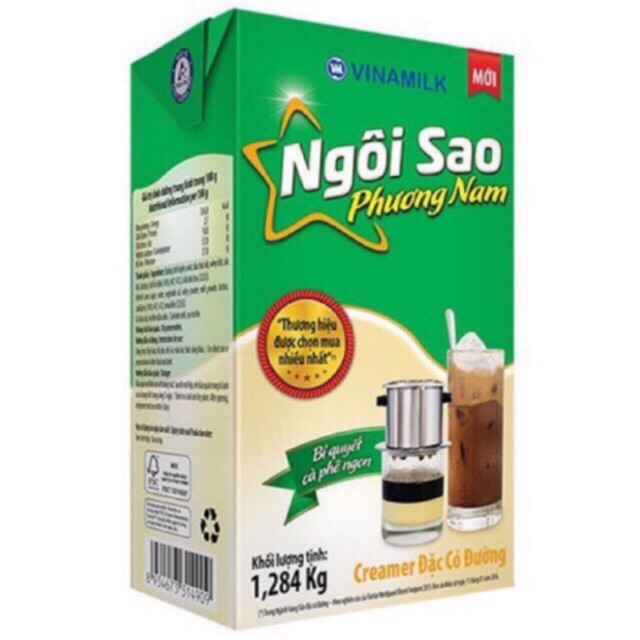 Sữa đặc Ngôi Sao Phương Nam thương hiệu Vinamilk loại 1.284Gram và 380Gram