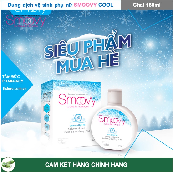 HCMSMOOVY COOL Chai 150ml - Dung Dịch Vệ Sinh Phụ Nữ Smoovy Smovy smuvy