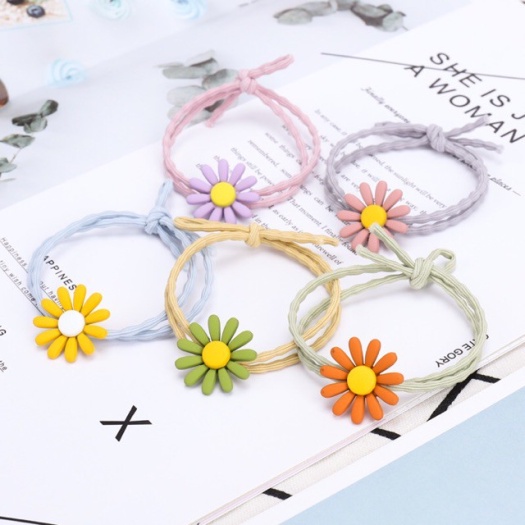 1 cộng thun cột tóc bông hoa và thú - MA Shop