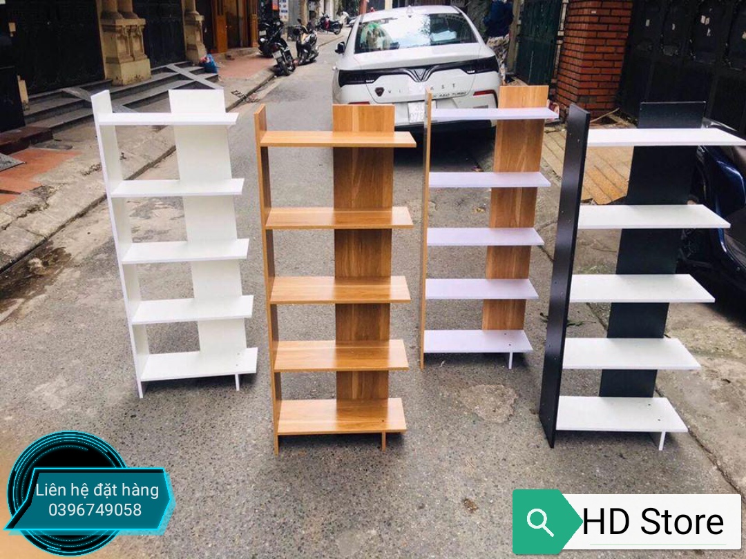 ✅ kệ sách gỗ 5 tầng lắp ghép tiện dụng 💥