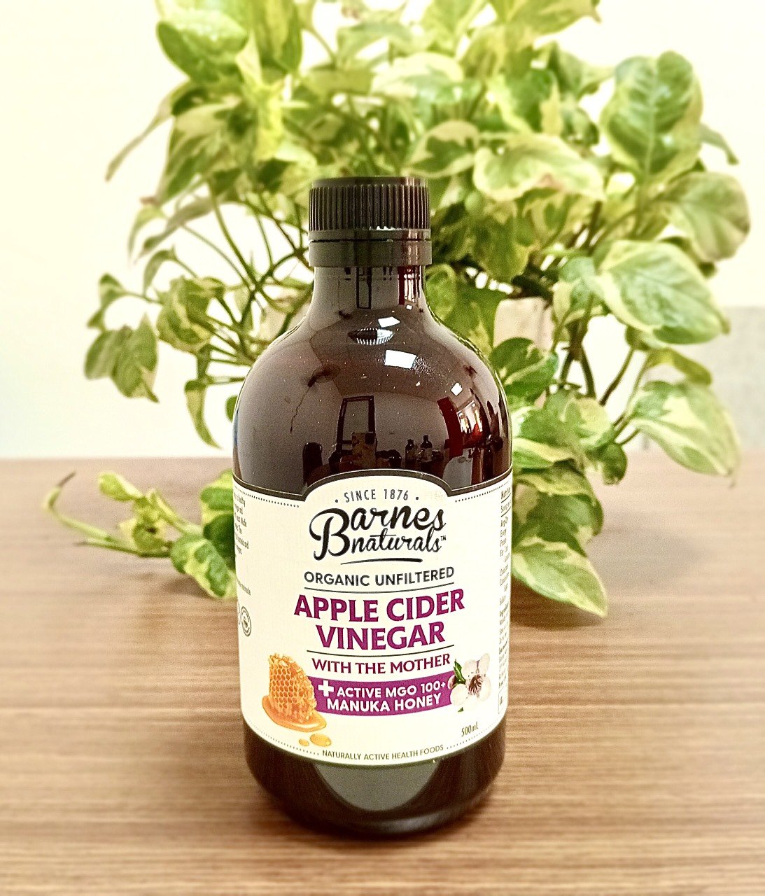 Giấm Táo Mật Ong Manuka Barnes Naturals 500mL