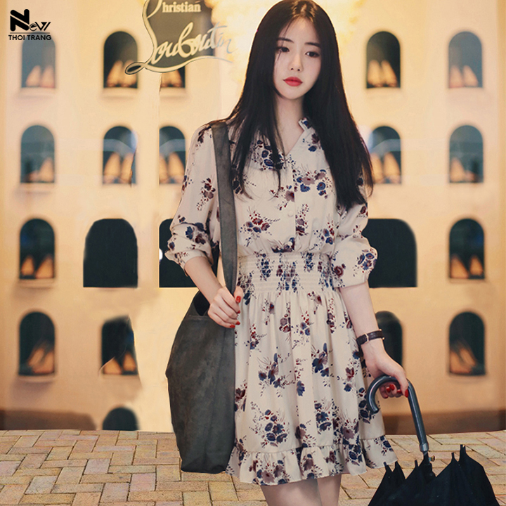 Đầm Voan Cổ Điển Hàn Quốc (Phiên Bản Vải Chất Lượng Cao) - New Thoi Trang