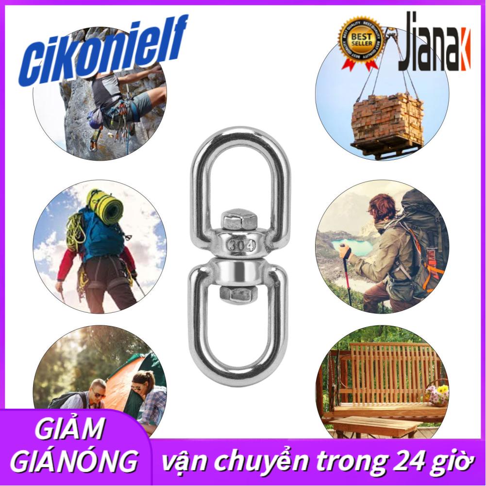 Eye To Eye Rotate Ring, Double Ended Rotate Eye Hook Rust Resistant Wide Application Durable Big Eye Opening for Hammocks for Hanging Chairs for Swings