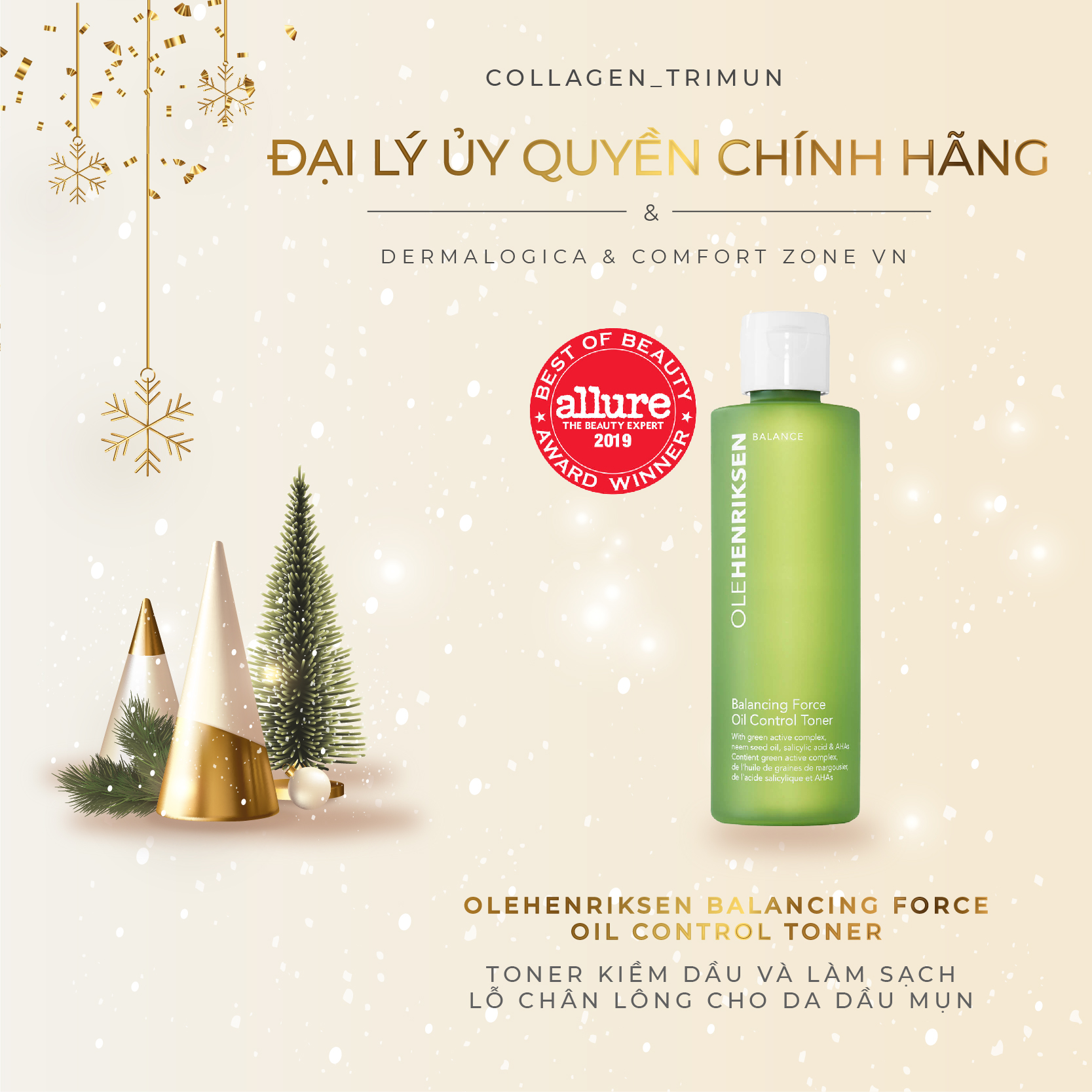 collagen_trimun - OleHenriksen Balancing Force Oil Control - Toner kiềm dầu dành cho da dầu/mụn 200mL