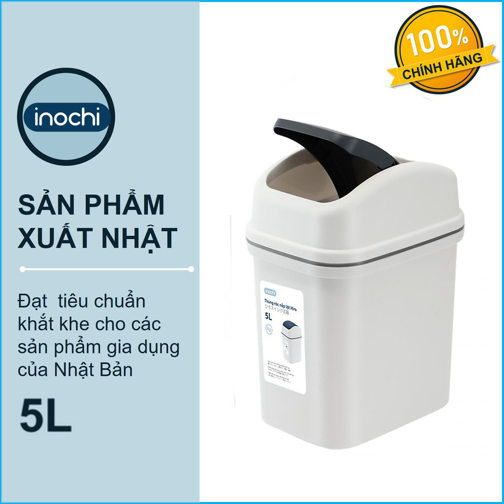 Thùng rác nắp lật inochi hiro 5 lít ihnl-5 xuất nhật