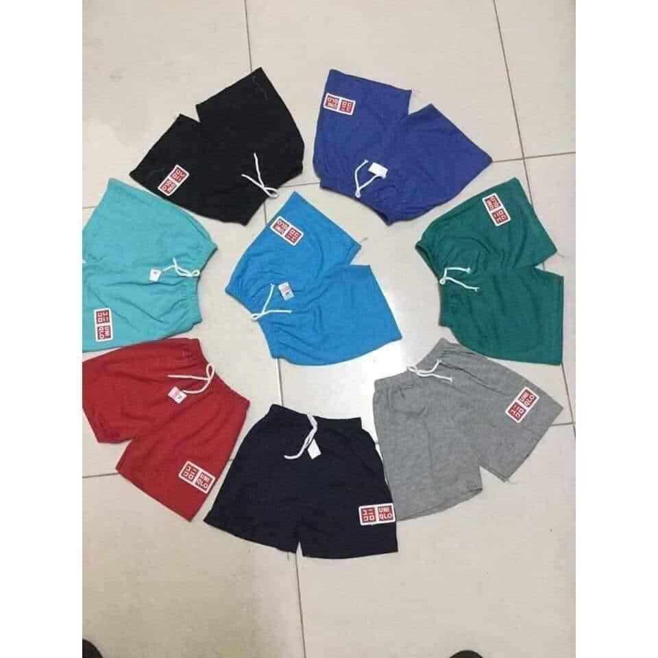 Quần đùi cotton uni cho bé trai/ gái 6-20kg ( 10 quần)