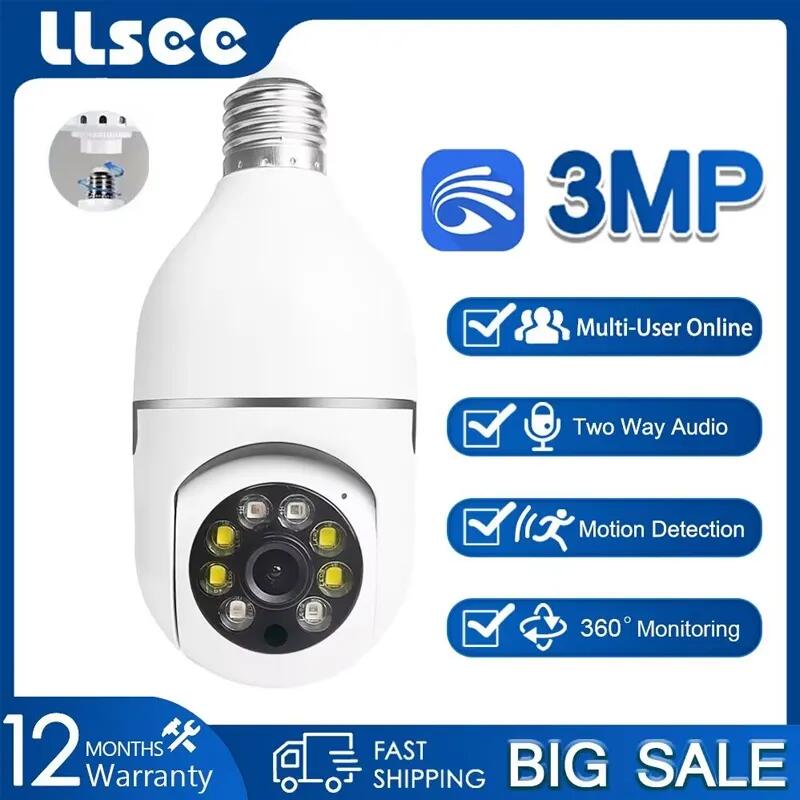 Llsee yoosee camera quan sát ip wifi không dây hd 3mp camera giám sát an ninh tầm nhìn ban đêm icsee ptz full hd xoay 360 độ có viền đèn