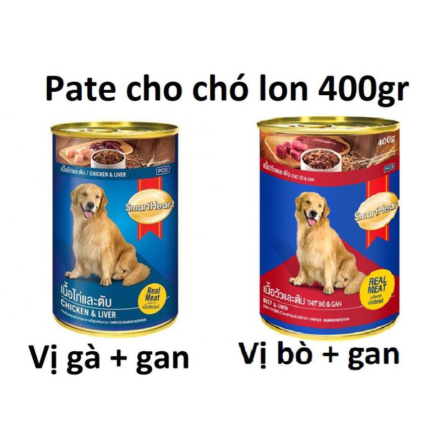[HCM]Pate cho chó dạng lon 400gr - Smartheart thức ăn mềm cho cún