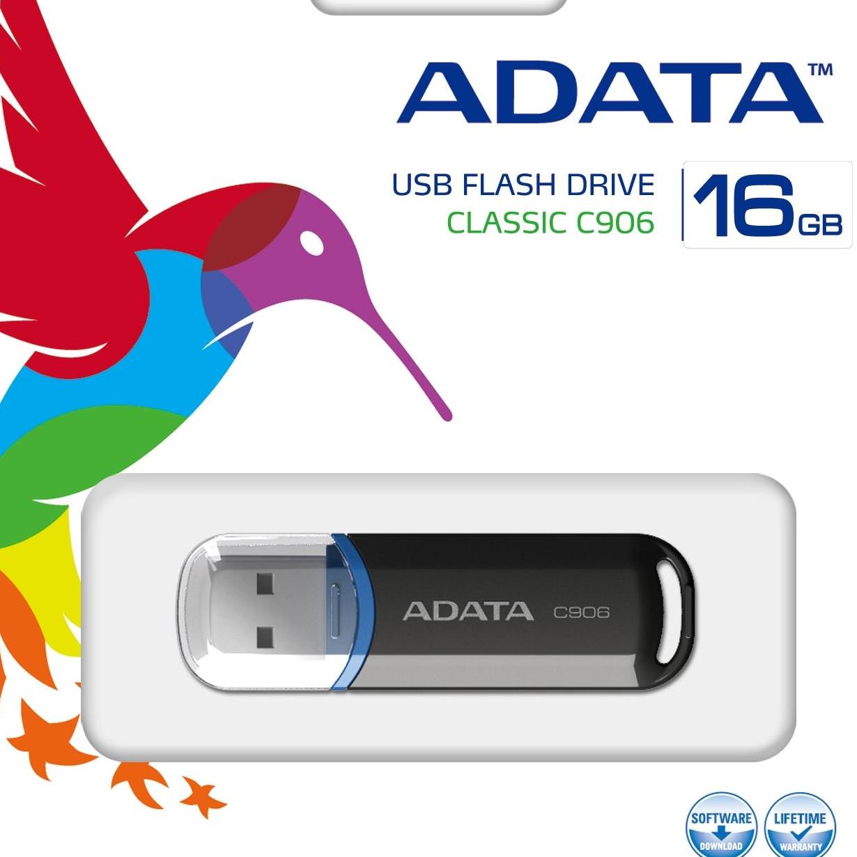 USB 16G ADATA MỚI - THIẾT KẾ NHỎ GỌN, SANG TRỌNG, CHỐNG SỐC, CHUẨN USB 2.0, MÀU SẮC ĐEN - BẢO HÀNH 36 THÁNG