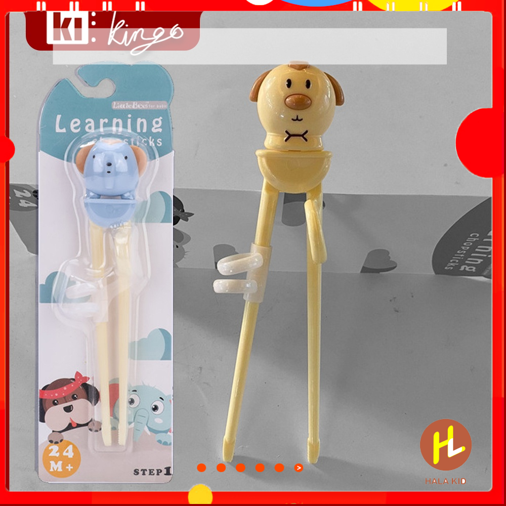 Đũa tập gắp xỏ ngón learning cho bé tập ăn dễ dàng - hala kid
