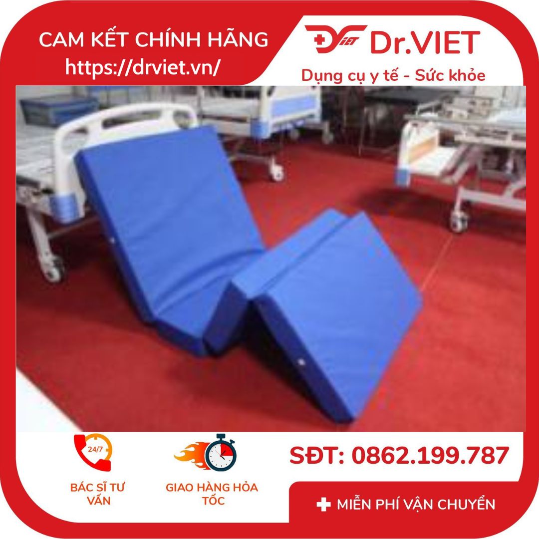 Nệm giường 1,2,3 tay quay - Xanh 8 Nệm giường 1,2,3 tay quay - Xanh