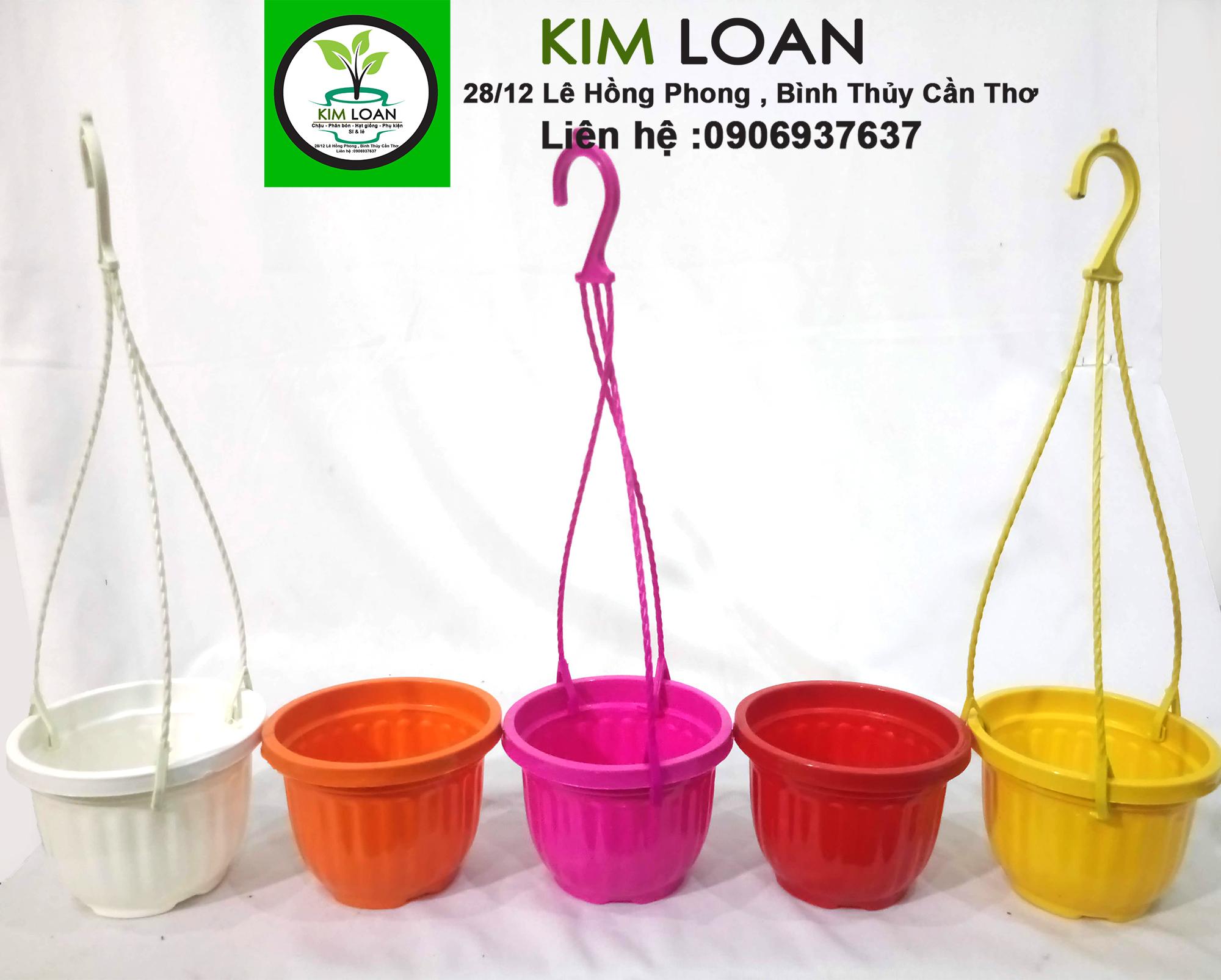 Combo 12 chậu nhựa treo trái bí cỡ trung 11x9cm
