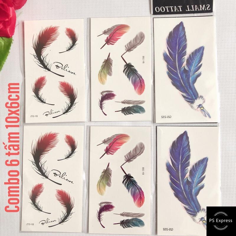 Combo6 tấm hình xăm cánh yf-065