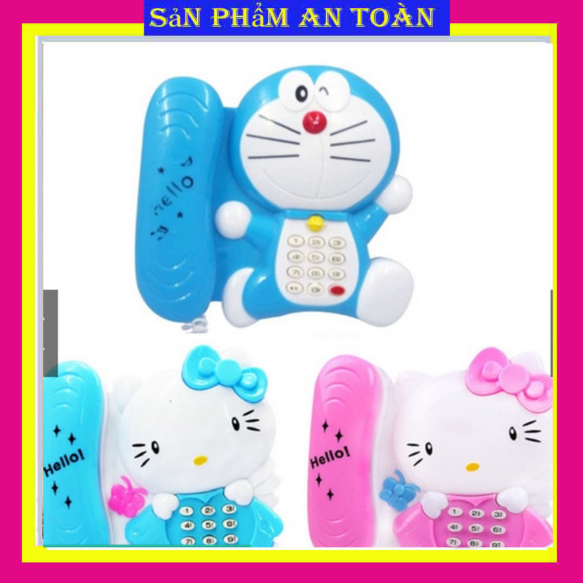 Đồ Chơi Điện thoại mèo kitty dùng pin có nhạc đèn