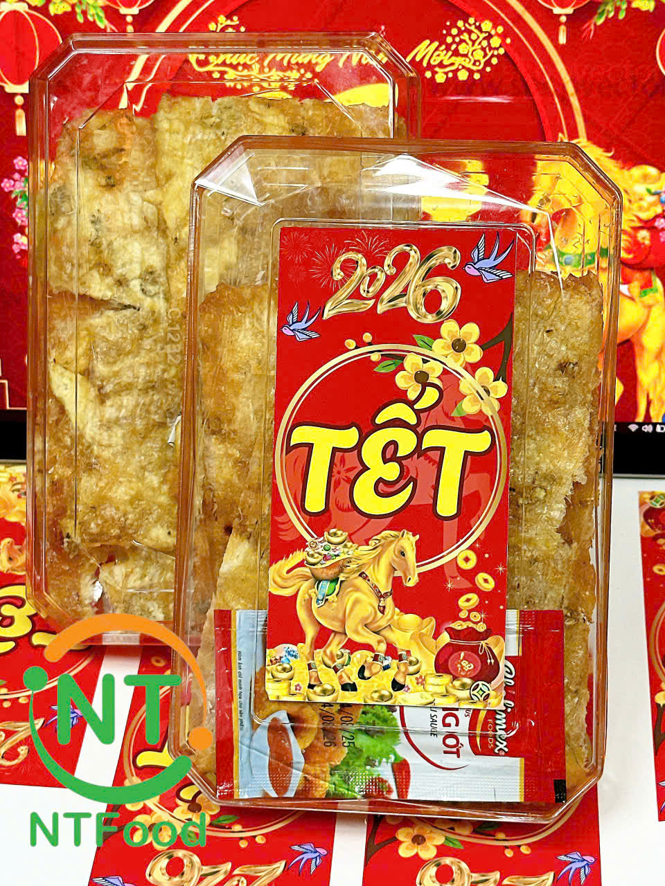 [TẾT Bính Ngọ] Cá Bống Tẩm Gia Vị ( Miếng ) NTFood - Hộp Chữ Nhật Nhỏ - 150g - Nhất Tín Food