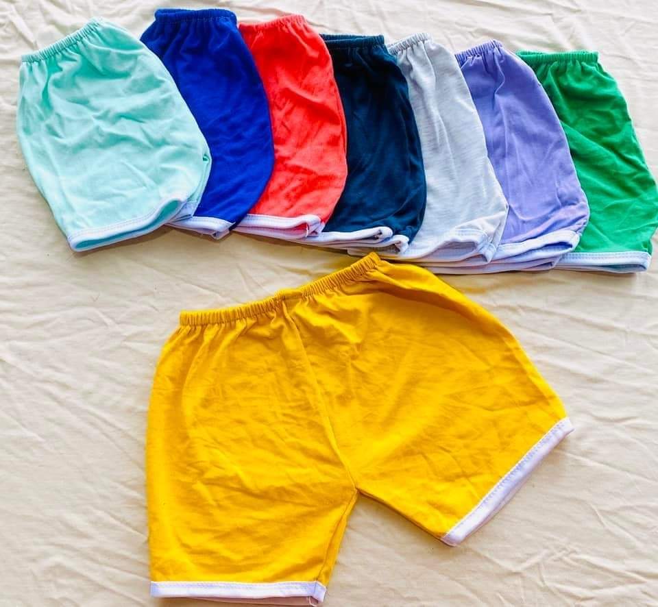 Set 10 quần đùi cotton trơn mỏng mát cho bé yêu