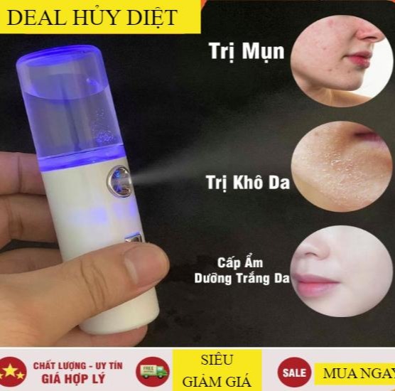 [HCM][ĐẸP DA SAU 60 GIÂY] MÁY PHUN SƯƠNG MINI NANO CẦM TAY TẠO ẨM DƯỠNG DA MỊN MÀNG CĂNG BÓNG NGAY KHI SỬ DỤNG - MÁY XÔNG MẶT MINI NANO SẠC USB TẶNG KÈM DÂY SẠC NHANH 55K