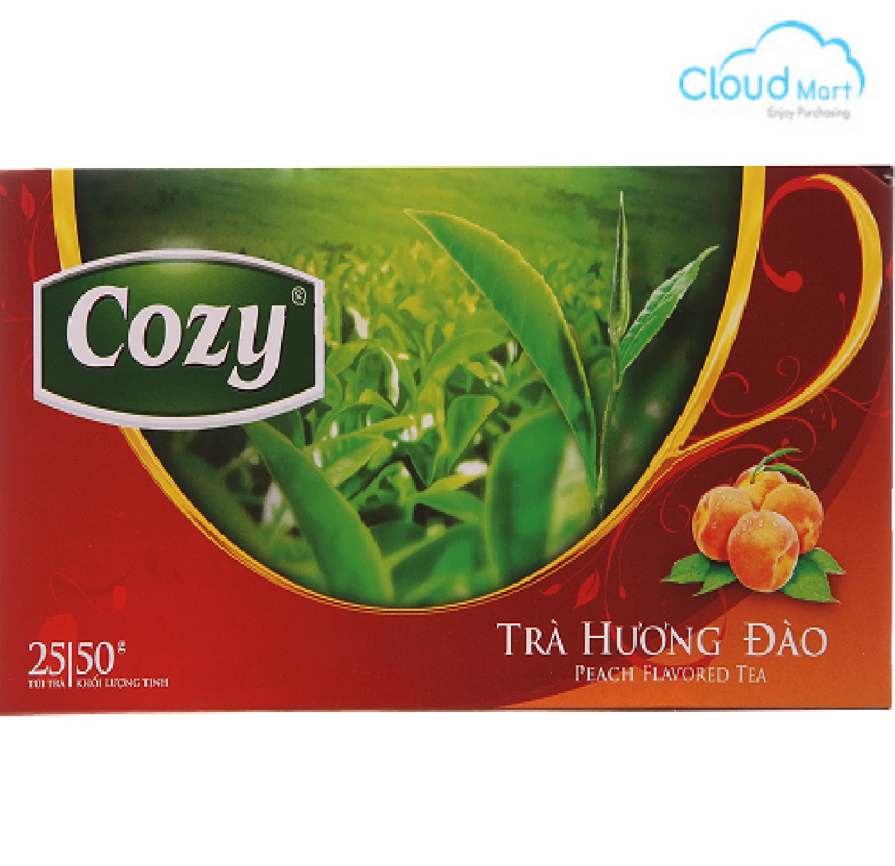 Trà cozy hương đào - nguyên vật liệu pha chế - cloud mart