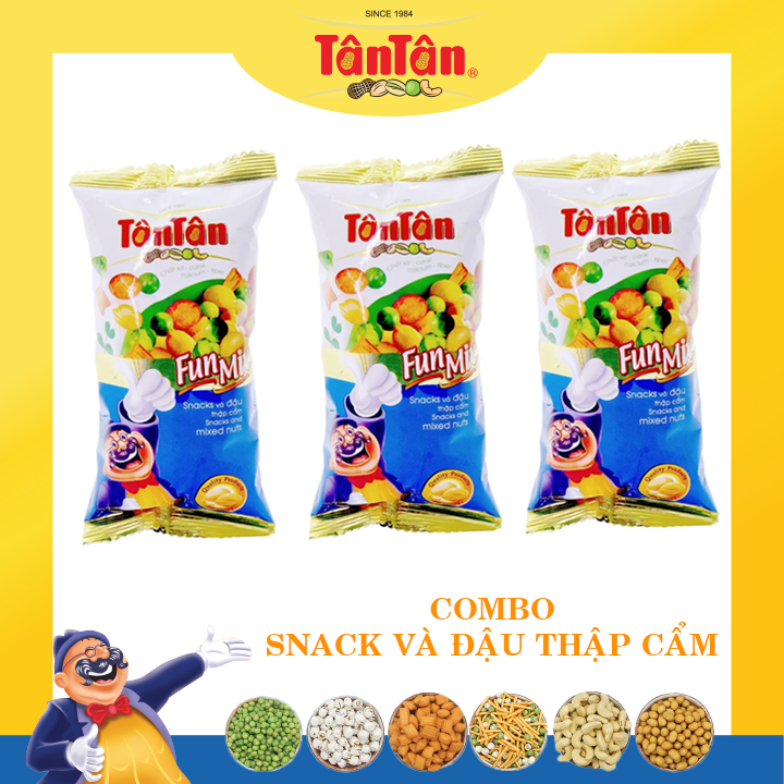[Giá Ưu Đãi] Snack và Đậu Thập Cẩm Tân Tân 30g - Combo 5 Gói