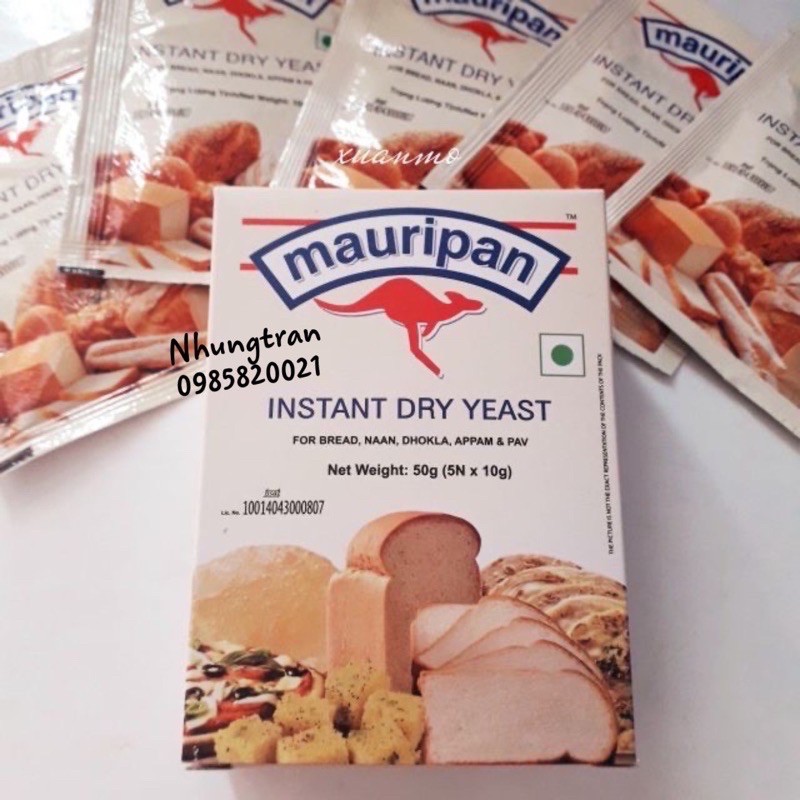 Men Nở/ Men Khô/ Men Bánh Mỳ Mauri Instant Dry Yeast(T6/2022)
