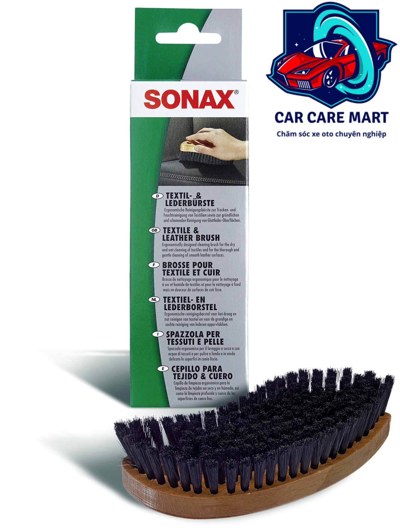 Bàn chải vệ sinh ghế da nội thất - Sonax textile & leather brush