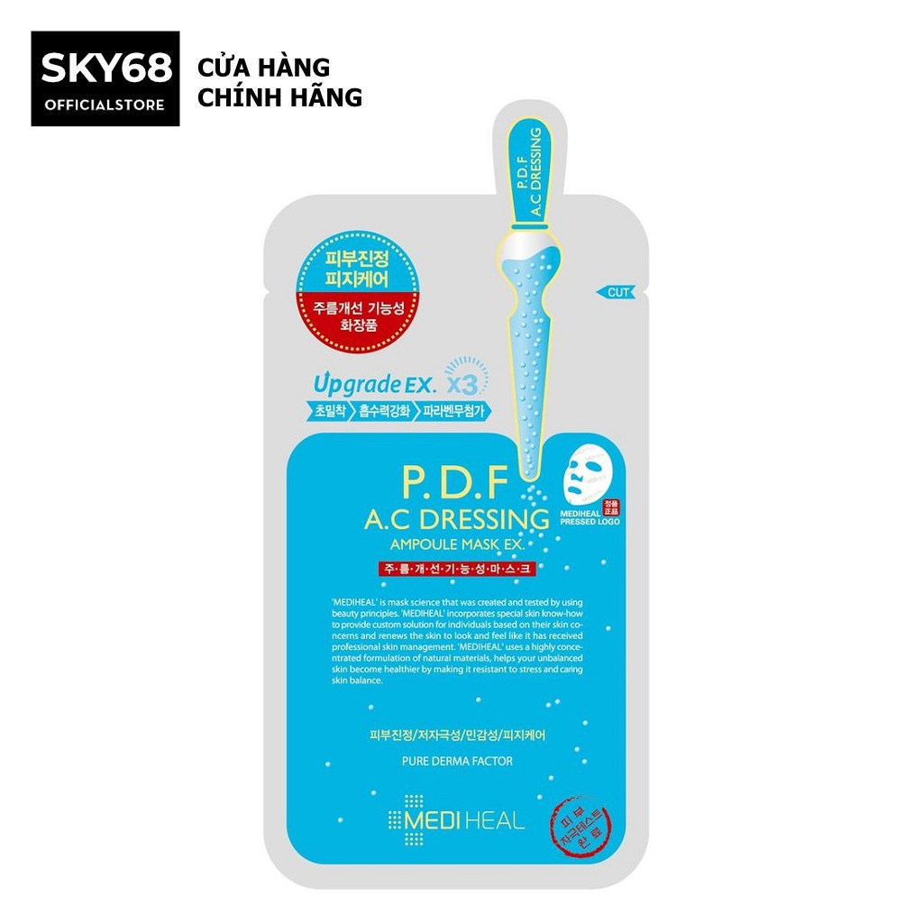 Mặt Nạ  Làm Dịu Da Dành Cho Da Mụn  Mediheal P.D.F Ac-Dressing Ampoule Mask Ex 25ml