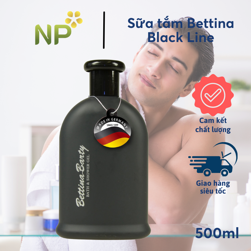 Sữa Tắm Dưỡng Thể Bettina Barty Black Line 500ml - Hương Nước Hoa Nam Tính
