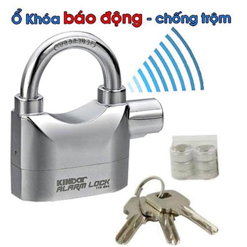 Ổ khóa chống trộm KINBAR thông minh, có còi báo động, chống cắt - niềm tin của mọi nhà. Bảo hành 1 đổi 1