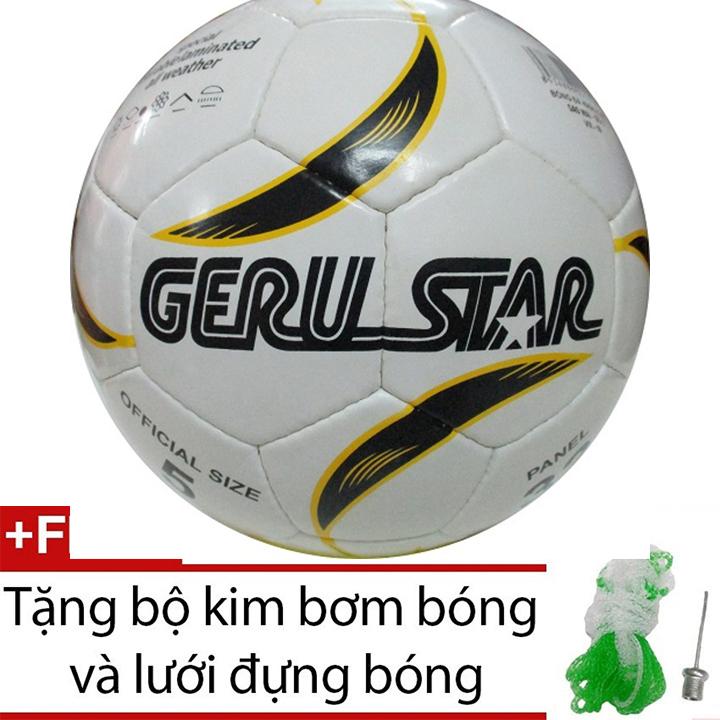 Quả bóng đá số 5 Geru Star Sao Mai SSM5-Tặng kim bơm và lưới đựng bóng